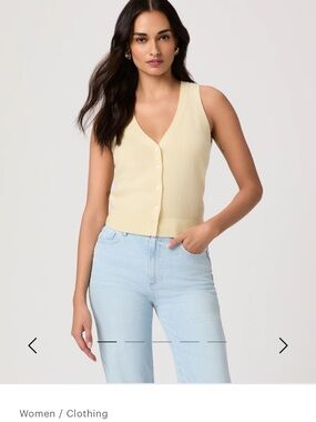 PAIGE Pale Yellow Cashmere Anika Top